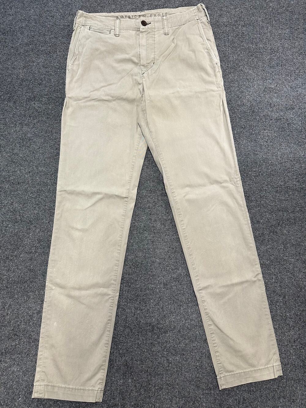 American Eagle Men's Slim Straight Chino Classic Cotton Stretch Pants Tall 30x34